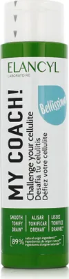 A product shot of an anti-cellulite treatment bottle.
