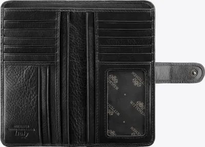 Image de Wittchen Porte-monnaie femme, noir, cuir naturel