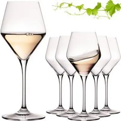 Produktbild von IMPERIAL Weißweingläser 370ml Serie "Rom" Set 6-Teilig Rieslinggläser aus Crystalline Glas Weinglas Spülmaschinenfest