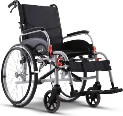 Produktbild von Rollstuhl AGILE faltbar, Sitzbreite 46 cm, max. 125 kg, Begleitbremsen, klappbare Armlehnen