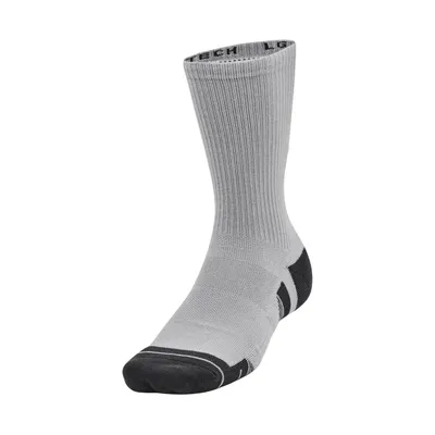 Produktbild von Under Armour Unisex Performance 3-Pack Crew-Socken - Mod Grau/Weiß - L