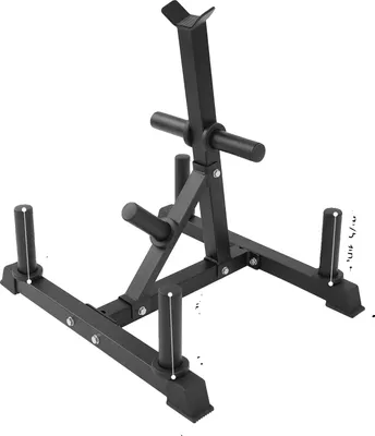 Obrázek produktu pro Zátěžový regál na disky, 7 tyčí, celková nosnost 300 kg, černý