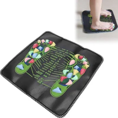 Imagen del producto de Alfombrilla de masaje para pies con piedras: relaja y alivia los dolores de pies y piernas