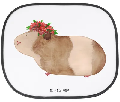 Produktbild von Mr. & Mrs. Panda Sonnenschutz Auto Meerschweinchen Weisheit - Weiß - Geschenk, Wunderland, Spruch, Wunder, Motivation, Fenster, hitzeschutz, Lustige Sprüche, Sonnenblende