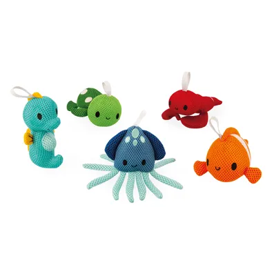 Image de Janod Badspeelgoed  - Badvriendjes Spons Zeeschuim