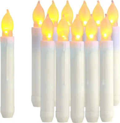 Obrázek produktu pro Sada 12 LED svíček, bezplamenné stolní svíčky, svíčky Harry Potter na baterie jako dárek ke Dni matek, na večírky, svatby, do kostela