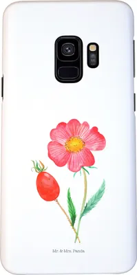 Produktbild von Mr. & Mrs. Panda Samsung Galaxy S9 Handyhülle Blume Hagebutte - Weiß - Geschenk, Handy Schutzhülle, Cover, Hülle, Lebensfreude, Garten, Schlechte Gedanken, Case