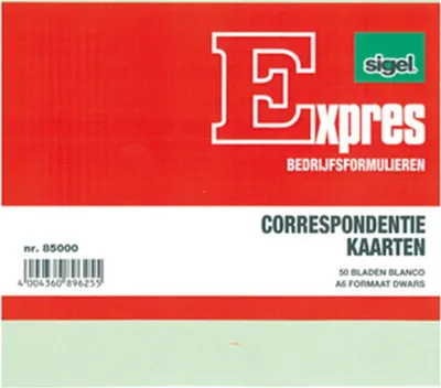 Obrázok produktu pre Expres SI-85000 Expres Correspondentiekaart, 200 grams, A6 liggend, weiß