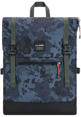 Produktbild von pacsafe Freizeitrucksack Rucksack mit Laptopfach Slingsafe LX450 Backpack 14,5L Grey Camo blaugrau