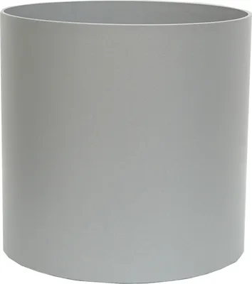 A plain, studio shot of a cylindrical planter.