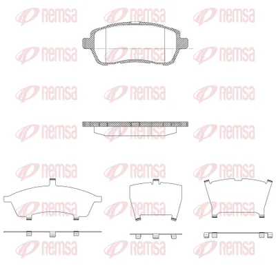 Produktbild von REMSA Bremsbeläge Satz Vorne Bremsklötze für FORD Fiesta Mk6 Schrägheck (JA8, JR8) 1281.10