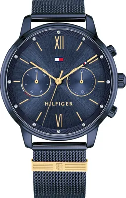 Produktbild von Tommy Hilfiger Multi Zifferblatt Quarz Uhr für Damen Edelstahl-Mesh Gliederarmband