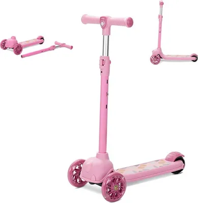 Produktbild von Lorelli JETSTER 3-Rad Kinder-Scooter ab 3 J. – LED PolyurethanRäder, ABEC-9, höhenverstellbar 66–76 cm (3 Stufen), klappbar, bis 20 kg