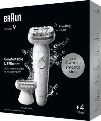Produktbild von Braun Silk-épil 9 9-041, Silber, 40 Pinzette, MicroGrip, Akku, 100 - 240 V, 50/60 Hz