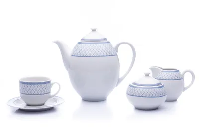 Obrázek produktu pro Kávová souprava Thun Opal, 15-dílná, síťka, drobné kytičky