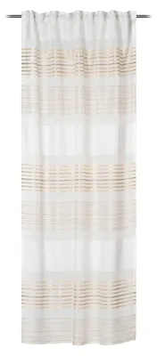 Produktbild von Verdeckter Schlaufenschal - 140 x 245 cm - Weiß - Gelb - Querstreifen