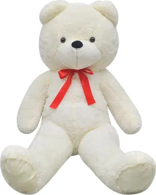 Image de vidaXL Ours en peluche doux XXL blanc 160 cm
