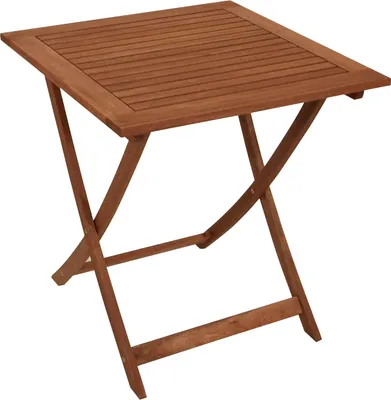 Produktbild von DEGAMO Gartentisch Klapptisch Bistrotisch Holztisch quadratisch 70x70cm, Eukalyptus Holz geölt