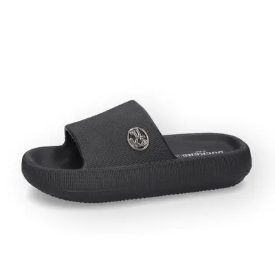 Produktbild von Dockers Badelatschen Damen, Schwarz, Gr. 40, Synthetik, Plateausohle, leicht, wasserabweisend, rutschhemmend, Strand Pool Freizeit, 52OP202-600100