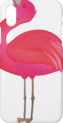 Produktbild von Mr. & Mrs. Panda Iphone 10 Handyhülle Flamingo Stolz - Weiß - Geschenk, Freude, Rosa, Zufrieden, Hülle, Cover, Selbstliebe, X, Handy