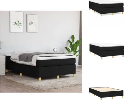Obrázek produktu pro vidaXL Postel Box spring black 120x200 cm látka - Postele a rámy postelí
