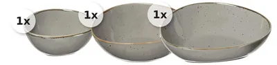 Produktbild von Servierschalen-Set 3 tlg. Taste taupe