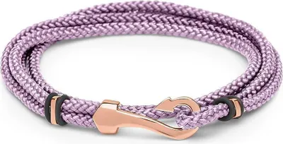 Produktbild von Damenarmband Textil Lila mit rosè Anker TXB0133