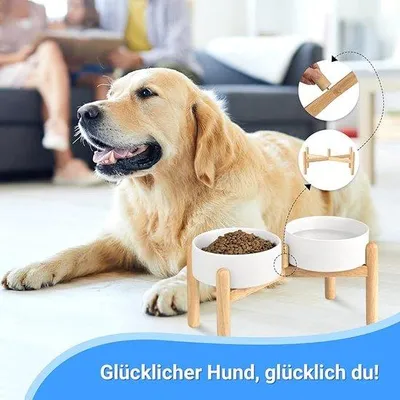 Produktbild von Famanu Futterstation für Hunde und Katzen - Erhöhte Fressnäpfe