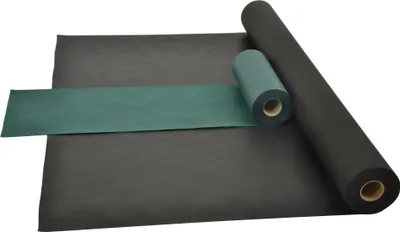 Produktbild von Sensalux Kombi-Set 1 Tischdeckenrolle 1,5m x 25m schwarz + Tischläufer 30cm grün