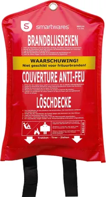 Produktbild von Löschdecke 100 x 100 cm Feuerlöschdecke aus Glasfasertuch nach EN1869:1997
