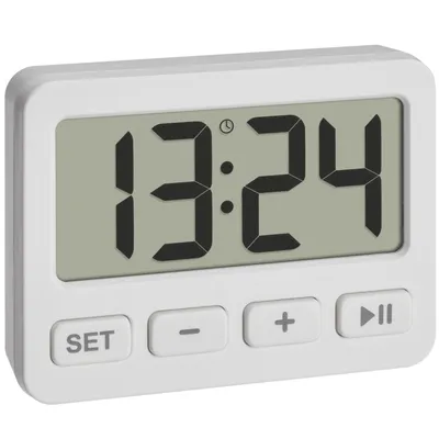 Produktbild von TFA Dostmann 60.2036.02 Quarz Wecker Weiß Alarmzeiten 1 1 Timerzeit (60.2036.02)