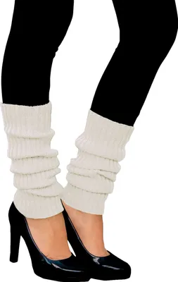 Produktbild von Oblique Unique Damen Stulpen Strümpfe 80er Jahre Party Fasching Karneval Aerobic Kostüm Accessoires - creme