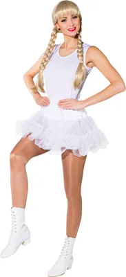 Produktbild von Rock aus Softtüll Weiß L 40/42 Petticoat Unterrock Damen Rockabilly Tellerrock