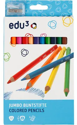Produktbild von Edu3 Stärke 10 mm, Füllung 5 mm, verschiedene Farben, 12 Stück 1 Box