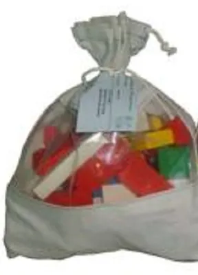Produktbild von Ebert 215301 Bausteine im Beutel, bunt Holzbausteine - 30 Stück