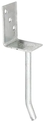 Produktbild von Alberts L-Pfostenträger mit Betonanker im Bundle, feuerverzinkt, zum Einbetonieren, Breite 80 mm, Höhe 104 mm, Länge Betonanker 200 mm