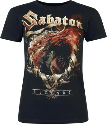 Produktbild von Sabaton T-Shirt Damen Dragon schwarz Band-Merch, Bands 100% Baumwolle L
