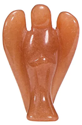 Produktbild von Morella Edelstein Roter Aventurin Engel Glücksbringer Schutzengel zum Mitnehmen 3,5 cm in Samtbeutel