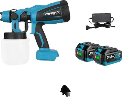 Zdjęcie produktu dla Akumulatorowy pistolet natryskowy, wysoka prędkość, przenośna konstrukcja, zestaw akumulatorów 2x388VF