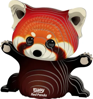 Produktbild von Eugy 3D Bastelset roter Panda - kreatives Spielzeug Kartonmodell