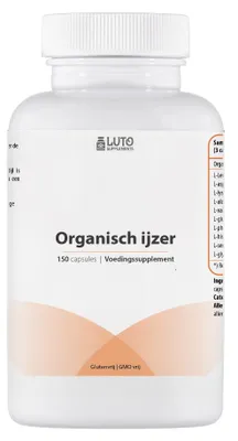 Produktbild von LUTO Supplements Organisches Eisen mit Aminosäuren – 150 Kapseln – Eisenbisglycinat