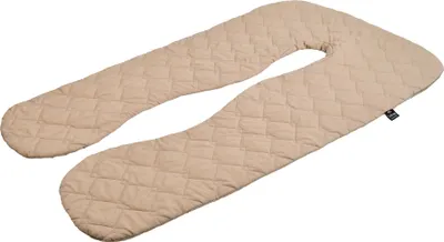 Produktbild von Bezug Schwangerschaftskissen Seitenschläferkissen Lagerungskissen Bodypillow | gepolstert und gesteppt mit Reißverschluss waschbar 140 x 75 x 20 cm Mikrofaser gesteppt beige