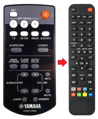 Produktbild von Fernbedienung geeignet für YAMAHA YAS-306