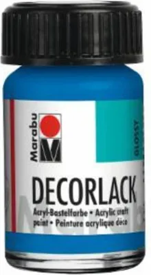 Produktbild von Marabu 1130 39 095 Decorlack Acryl, Azurblau 095, 15 ml