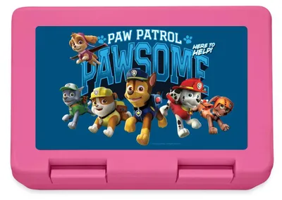 Produktbild von Spreadshirt Paw Patrol Pawsome Team Brotdose Lunchbox, One size, Pink