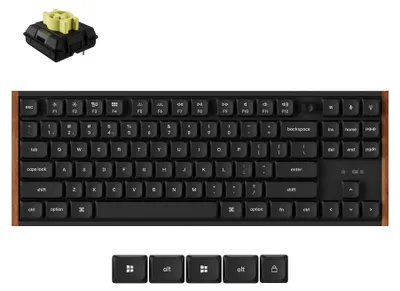 Obrázek produktu pro Keychron K1 Ultra, bezdrátová mechanická klávesnice, spínače POM, design "Banana", model K1U-H4, rozložení kláves QWERTY (US)