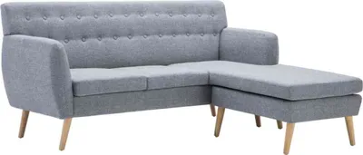 Produktbild von vidaXL Sofa L-Form Stoff 171,5x138x81,5 cm Hellgrau