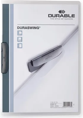 Immagine prodotto di DURABLE Cartellina con clip DURASWING® 30 A4 trasparente, Grigio scuro, 229037