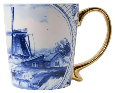 Heinen Delfts Blauw – Becher Mühle Gold – Bild 1