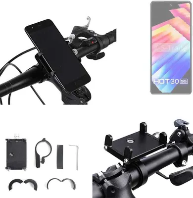 Produktbild von K-S-Trade Handyhalterung für das Fahrrad kompatibel mit Infinix Hot 30 5g Halter Lenkstange Fahrradhalterung Motorrad Bike Mount Befestigung